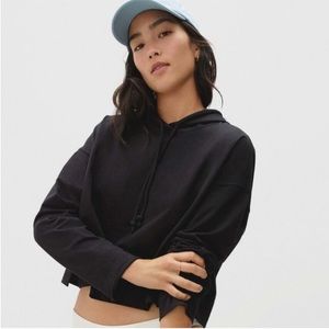 Everlane Crop Fit Retro Jersey Hoodie